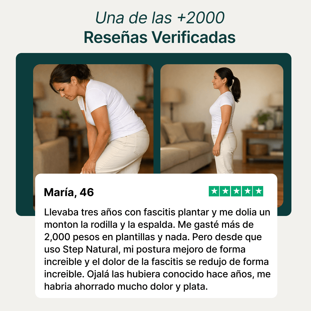 Zapatilla Barefoot Step Natural — Alivio de juanete y dolor plantar